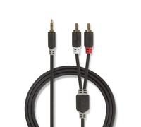 Nedis, Cavo audio da Jack 3,5 mm maschio a doppio RCA maschio 1 m