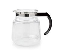 Nedis Caraffa di ricambio in vetro per modelli Moccamaster K e KB, capacità 1,2 l, manico nero, adatta per Douwe Egberts Excellent 10s - lavabile in lavastoviglie ma si consiglia il lavaggio a mano