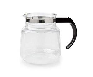 Nedis Caraffa di ricambio in vetro per modelli Moccamaster K e KB, capacità 1,2 l, manico nero, adatta per Douwe Egberts Excellent 10s - lavabile in lavastoviglie ma si consiglia il lavaggio a mano