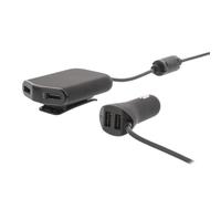 NEDIS Caricabatteria da auto 4-Outputs 9.6 A USB Nero