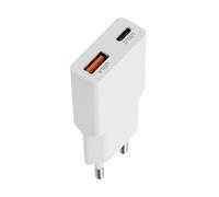 Nedis, Caricabatterie da Muro GaN 30W USB-C Power Delivery e USB-A, Bianco