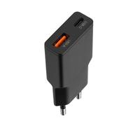 Nedis, Caricabatterie da Muro GaN 30W USB-C Power Delivery e USB-A, Nero