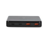 Nedis, Caricabatterie da tavolo PD 65W 2 USB-A/2 USB-C ultra-compatto GaN, Nero