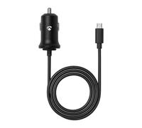 Nedis, Caricabatterie per auto 12W con Cavo Micro-USB 1m Ricarica Stabile, Nero