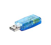 Nedis, Carta Audio 5.1 USB 2.0 per Microfono e Cuffie Connessione 3.5mm, Blu