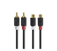 Nedis, Cavo audio da doppio RCA maschio a doppio RCA femmina 2m