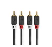 Nedis, Cavo audio da doppio RCA maschio a doppio RCA maschio 0,5m