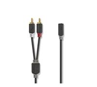 Nedis, Cavo audio da doppio RCA maschio a jack 3,5 mm femmina 1 m