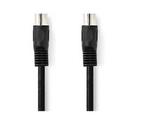 Nedis, Cavo audio DIN 5 pin maschio-maschio 2m nichelato, Nero