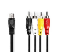 N CAGL20400BK10 - Este cable de audio estéreo DIN de 5 pines es adecuado para cone