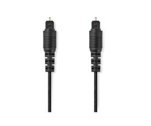 Nedis, Cavo audio ottico Toslink maschio-maschio 2m Trasmissione digitale, Nero