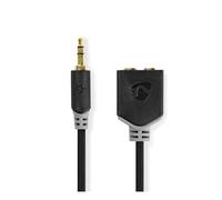 Nedis, Cavo audio splitter da jack maschio 3,5 mm a 2 jack femmina 3,5 mm 0,2 m
