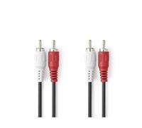 Nedis, Cavo audio stereo 2 RCA maschio-maschio 1m Connessione stabile