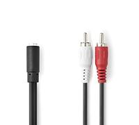NEDIS Cavo audio stereo 2x RCA maschio 3,5 mm - 0,2 m - nero