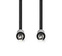 NEDIS Cavo audio stereo - Connettore 3,5 mm - Connettore 3,5 mm - Nichelato - 1,00 m - Rotondo - Nero - Etichetta