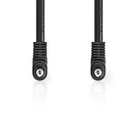 NEDIS Cavo audio video - Connettore 3,5 mm - Connettore 3,5 mm - Nichelato - 2,00 m - Rotondo - PVC - Nero