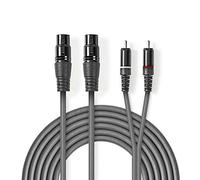 Nedis Cavo audio XLR 2x XLR d e 3 pin femmina - 2x RCA