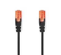 NEDIS Cavo Cat 6 | spina RJ45 | spina RJ45 | U/UTP | 15 m | rotondo | PVC | nero | etichetta