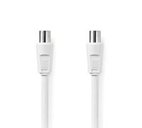 NEDIS Cavo coassiale | IEC (coassiale) Maschio | IEC (coassiale) Femmina | Placcato Nickel | 75 Ohm | Doppio Schermo | Tondo | PVC | Polybag 25.0 m Bianco
