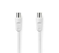 NEDIS Cavo coassiale | IEC (Coax) maschio | IEC (Coax) femmina | nichelato | 90 dB | 75 Ohm | Doppia schermatura | 1,50 m | Rotondo | PVC | Bianco | Scatola