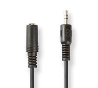 NEDIS Cavo di prolunga audio stereo jack da 3,5 mm/nero - 2 metri