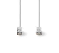 NEDIS Cavo di rete Cat 8.1 - S/FTP - Connettore RJ45-20 m - Rotondo - LSZH - Bianco - Etichetta