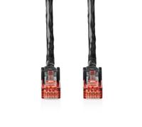 NEDIS Cavo di rete CAT6 - Connettore RJ45 - Connettore RJ45 - U/UTP - 30 m - Esterno - Rotondo - PE - Nero - Etichetta