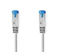 NEDIS Cavo di rete Cat6a, cavo patch a doppia schermatura per installazioni Cat6a, adatto per ambienti di rete 10/100/1000/10.000 Megabit, 50 cm, grigio