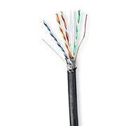 NEDIS Cavo di rete Rotolo | CAT6 | Solido | S/FTP | Rame | 100.0 m | Esterno | Tondo | PE | Nero | Confezione regalo