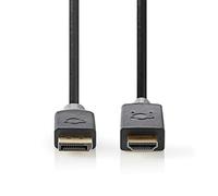 NEDIS - Cavo DisplayPort maschio - HDMI ™ - placcato oro - 2.00 m - Rotondo - Antracite