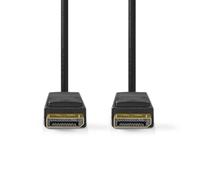 NEDIS Cavo DisplayPort - spina DisplayPort - spina DisplayPort - 8K@60Hz - Placcato oro - 2.00 m - Rotondo - PVC - Nero - Etichetta