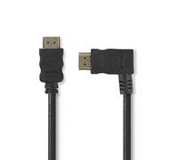 NEDIS Cavo HDMI ad alta velocità con Ethernet, connettore HDMI, connettore ad angolo retto, nero 1,5 m