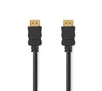 NEDIS Cavo HDMI ad alta velocità con Ethernet, connettore HDMI™ | connettore HDMI™ | 4K@30Hz | 10.2 Gbps | 1.00 m | rotondo | PVC | nero | sacchetto di plastica
