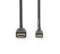NEDIS Cavo HDMI Alta Velocità con Ethernet - HDMI Maschio - Mini Connettore HDMI - 4K @ 30Hz - 10.2 Gbps - 3.00 m - Rotondo - PVC - Nero - Etichetta