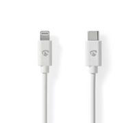 NEDIS Cavo Lightning | USB 2.0 | Apple Lightning 8 pin | spina USB-C™ | 480 Mbps | nichelato | 2.00 m | rotondo | PVC | bianco | etichetta
