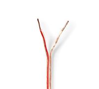 NEDIS - Cavo per altoparlante, 2 x 1,5 mm², 25 m, colore: Trasparente