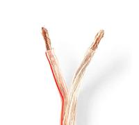 NEDIS Cavo per altoparlante 2 x 6,00 mm² CCA 100,0 m rotondo in PVC trasparente avvolto