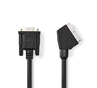 NEDIS Cavo SCART, SCART maschio a VGA femmina, nero, 2,0 m