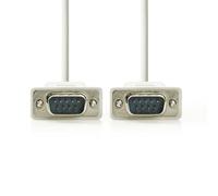 NEDIS Cavo seriale - Connettore D-SUB 9 pin - Connettore D-SUB 9 pin - Nichelato - 2.00 m - Rotondo - PVC - Avorio - Etichetta