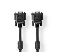 NEDIS Cavo VGA | Connettore VGA | Connettore VGA | Nichelato | Risoluzione massima: 1280x768 | 3.00 m | Rotondo | ABS | Nero | Sacchetto di plastica