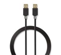 Nedis CCBW60000AT20 Cavo USB 2.0 2 m USB A Antracite - Nouvo