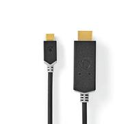 Nedis CCBW64655AT10 câble vidéo et adaptateur 1 m USB Type-C HDMI Anthracite