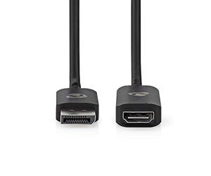 Nedis CCGP37108BK02 câble vidéo et adaptateur 0,2 m DisplayPort HDMI Noir