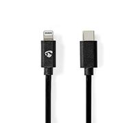 NEDIS CCGP39650BK20 Cavo Lightning | USB 2.0 | Apple Lightning 8 pin | Connettore USB-C™ | 480 Mbps | Nichelato | 2.00 m | Rotondo | PVC | Nero | Busta