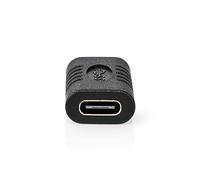 NEDIS CCGP64900BK - Adattatore USB 3.2 Gen 2, presa USB-C™, presa USB-C™, 10 Gbps, nichelato, colore: Nero