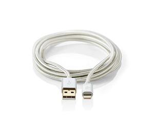 Nedis CCTB39300AL20 câble de téléphone portable Aluminium 2 m USB A Lightning