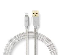 Nedis CCTB39300AL30 câble de téléphone portable Aluminium 3 m USB A Lightning