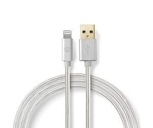 Nedis CCTB39300AL30 câble de téléphone portable Aluminium 3 m USB A Lightning