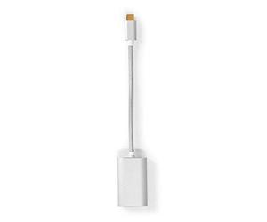 Nedis CCTB64480AL02 câble vidéo et adaptateur 0,2 m USB Type-C DisplayPort Argent