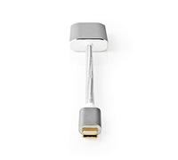 Nedis Cavo video e adattatore CCTB64580AL02 0,2 m USB Type-C a Mini DisplayPort Argento